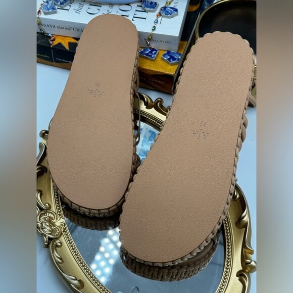 🆕 AJE 🧿 NWOT Tryphena Platform Twist Sandal, Beige - SIZE 38 - Picture 11 of 16